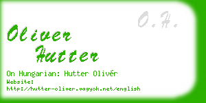 oliver hutter business card