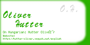 oliver hutter business card